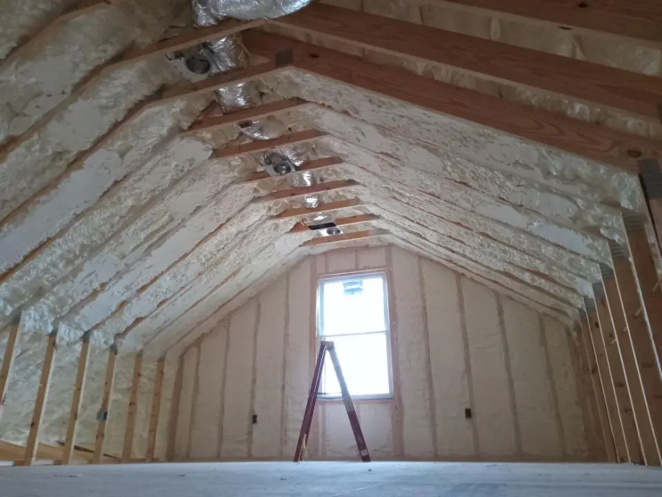 Spray foam roofing application for Crawl Space Insulation project in Newton